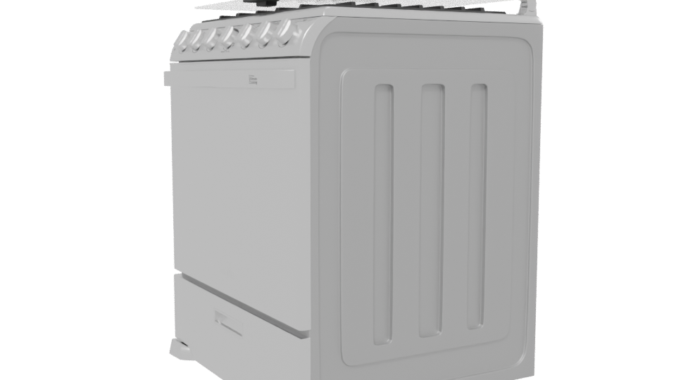 Stylish Modern Gas Range 3D - Professional 3D Model Render 13