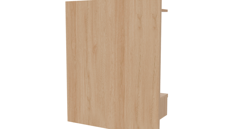 Stylish Wooden Display Shelf 3D - Professional 3D Model Render 6