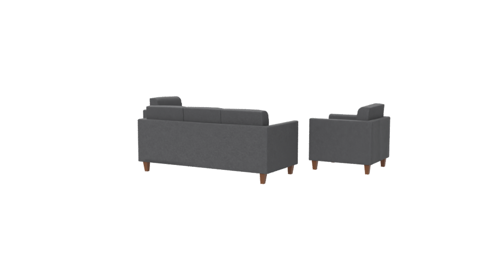 Contemporary Sofa and Armchair Set - Professional 3D Model Render 6