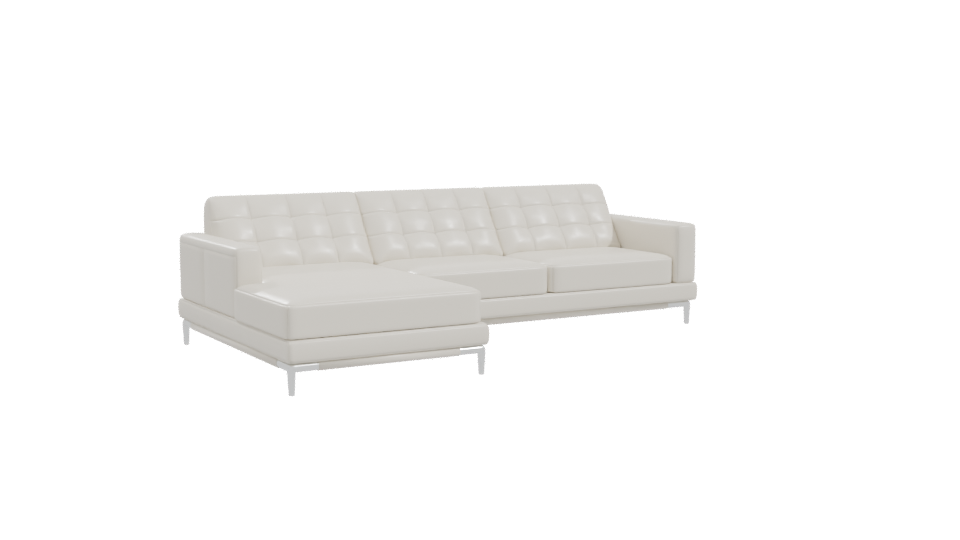 Modern Leather Sectional Sofa 3D - Professional 3D Model Render 10