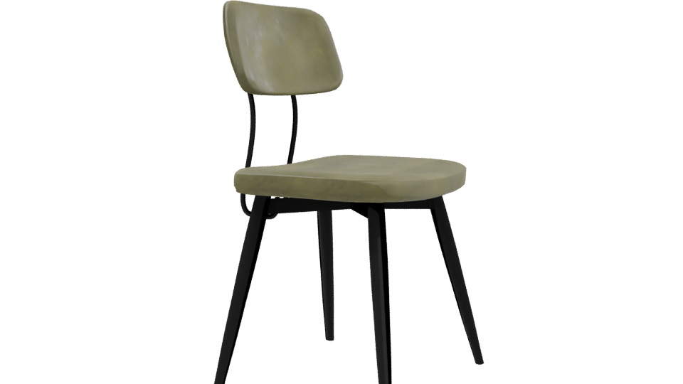 Stylish Minimalist Dining Chair 3D Model - Professional 3D Model Render 9