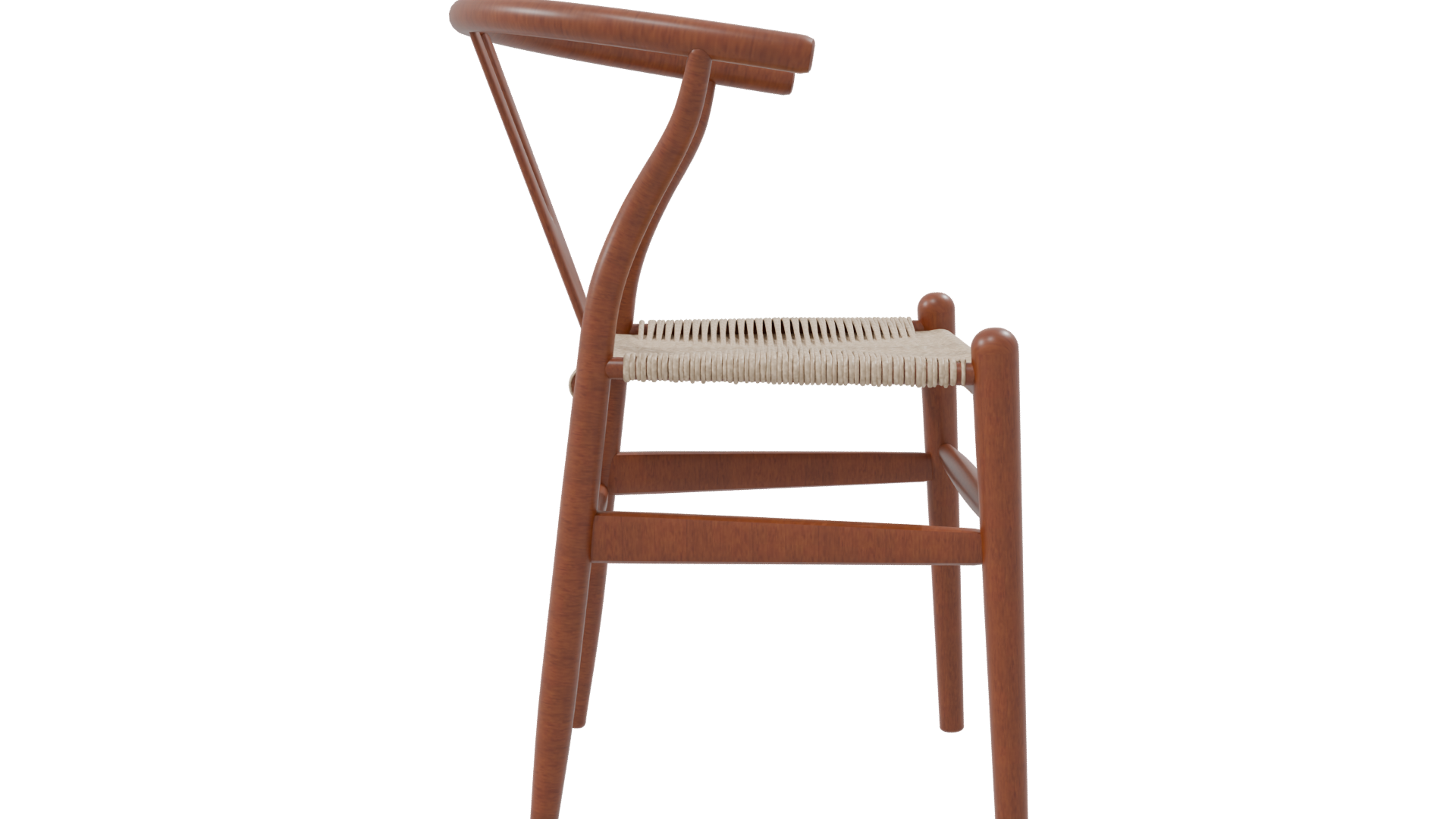 Stylish Wooden Dining Chair Model - Professional 3D Model Render 8