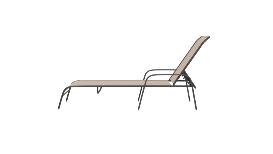 Stylish Outdoor Lounger Model - Professional 3D Model Render 5