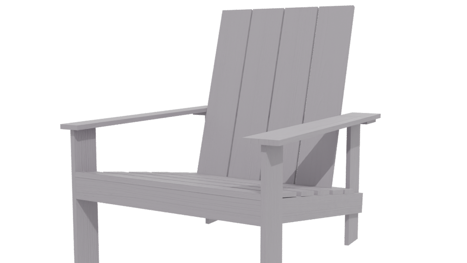 Stylish Wooden Outdoor Chair Model - Professional 3D Model Render 12