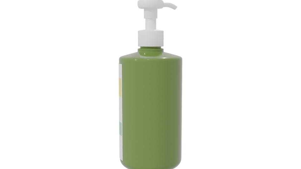 Stylish Green Pump Bottle 3D - Professional 3D Model Render 7