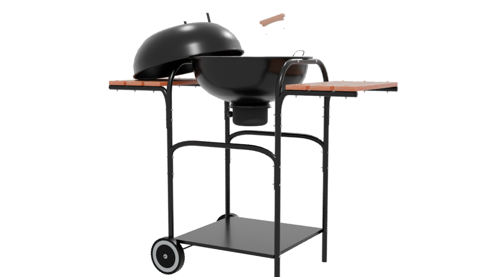 Stylish Outdoor BBQ Grill Model - Professional 3D Model Render 12