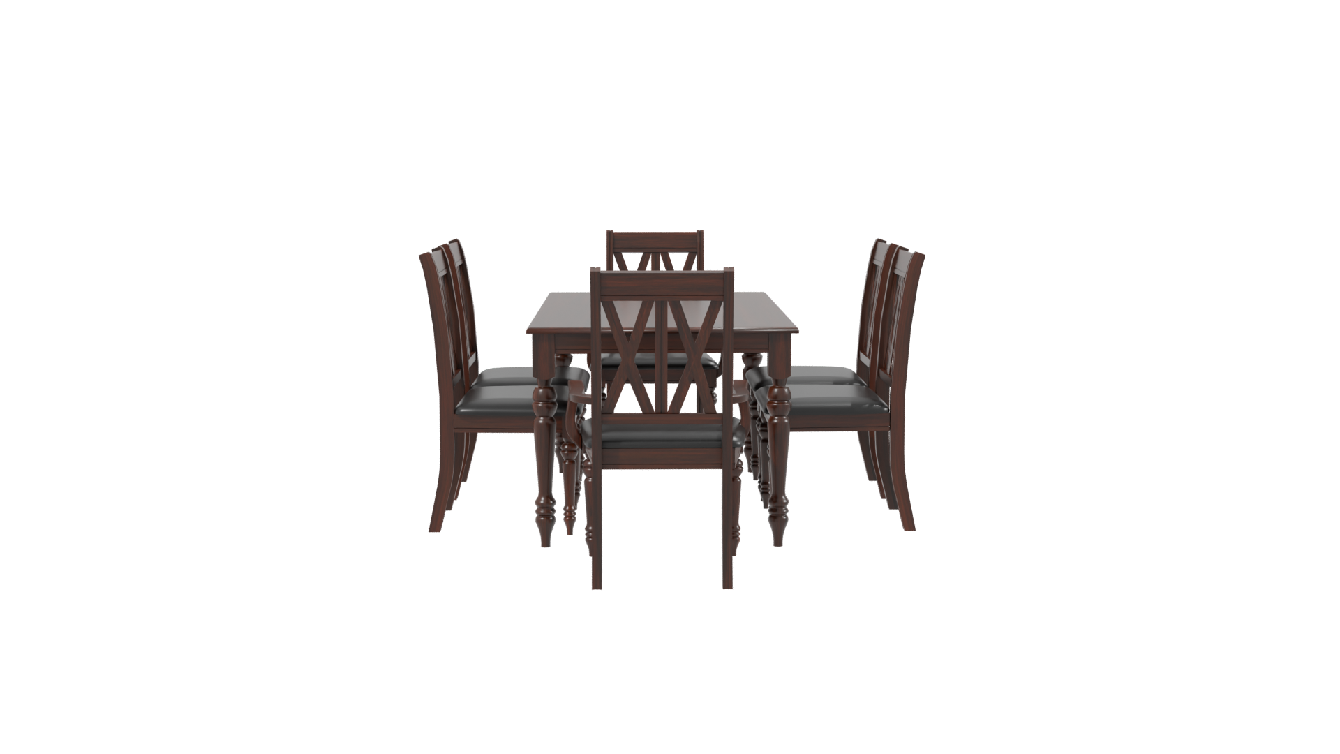 Elegant Dining Table Set 3D - Professional 3D Model Render 2