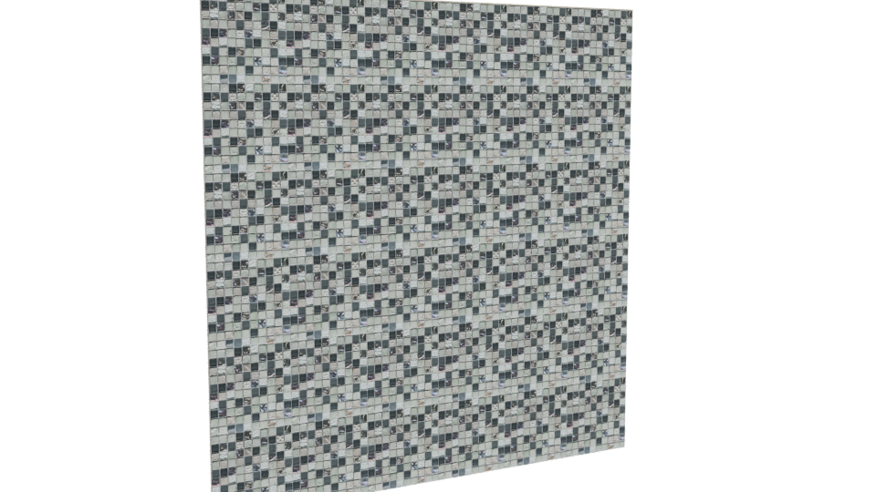 Stylized Mosaic Wall Panel 3D - Professional 3D Model Render 10