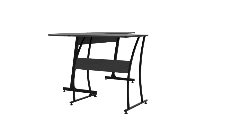 Contemporary L-Shaped Office Desk 3D Model - Professional 3D Model Render 12