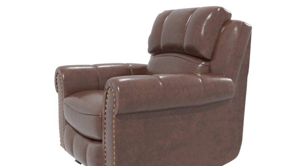 Classic Leather Armchair 3D Model - Professional 3D Model Render 13