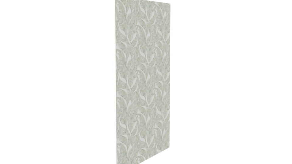 Elegant Botanical Pattern Wallpaper 3D Model - Professional 3D Model Render 3