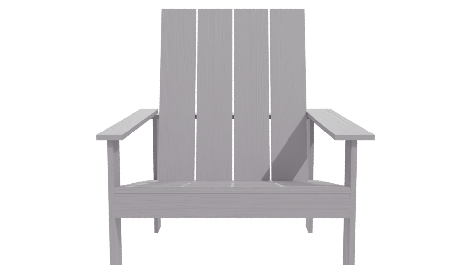 Stylish Wooden Outdoor Chair Model - Professional 3D Model Render 11