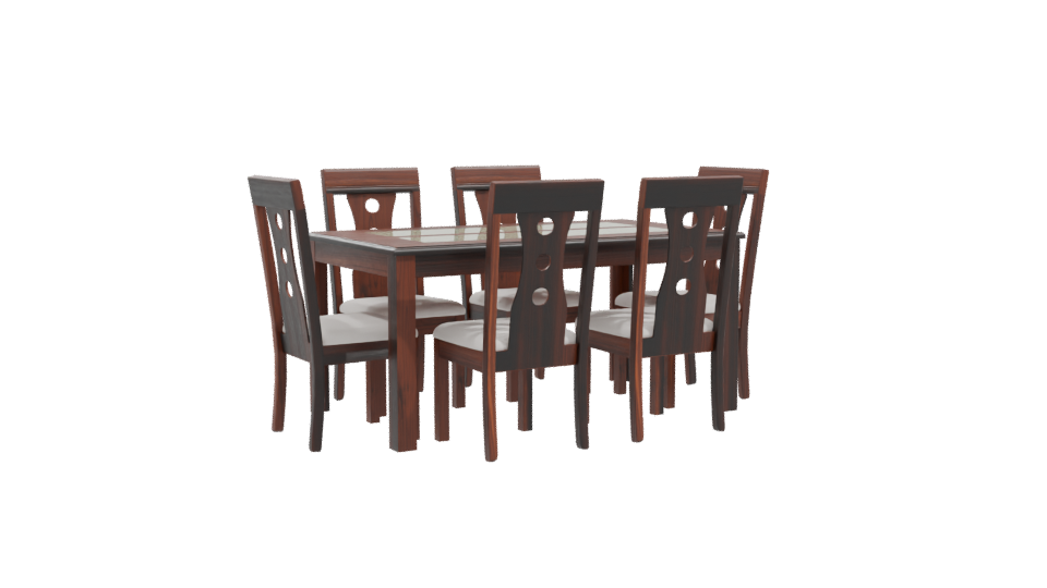 Modern Dining Table Set 3D - Professional 3D Model Render 10