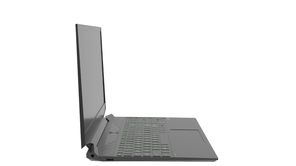 Sleek Gaming Laptop 3D Model - Professional 3D Model Render 8