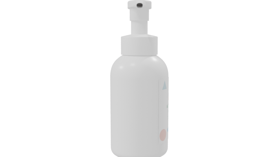 Stylized Baby Lotion Bottle 3D - Professional 3D Model Render 8