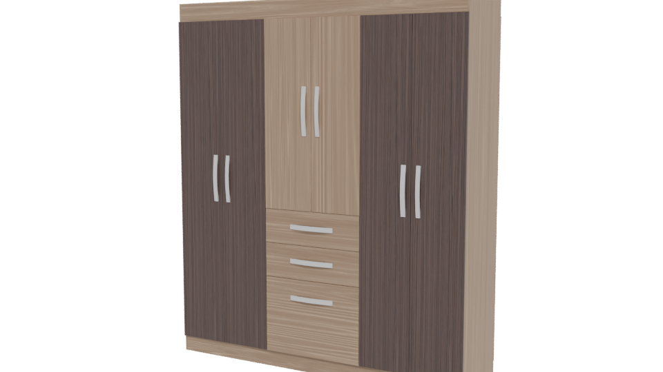 Stylish Wooden Storage Cabinet 3D - Professional 3D Model Render 12