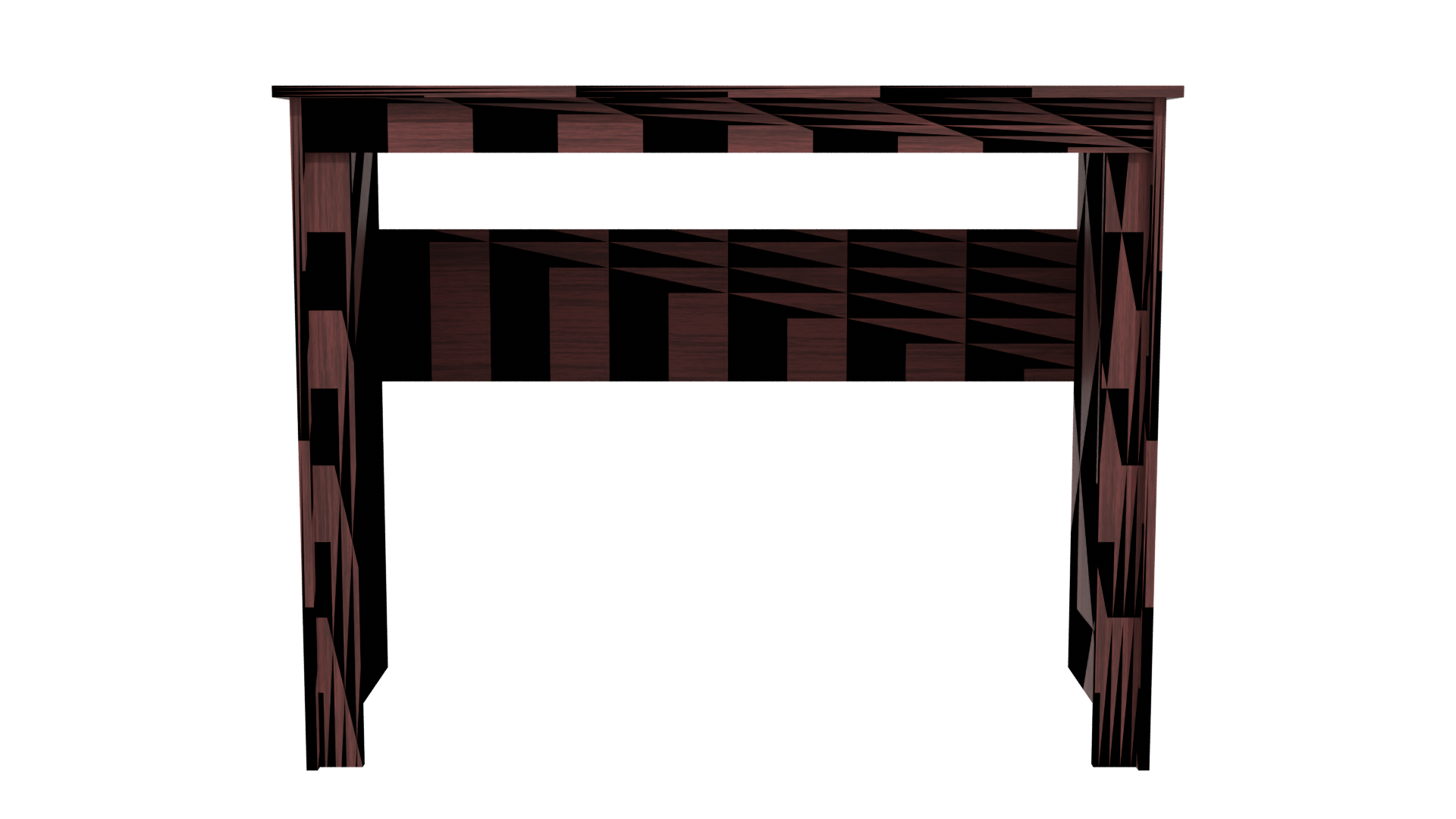 Elegant Wooden Writing Desk 3D Model - Professional 3D Model Render 11