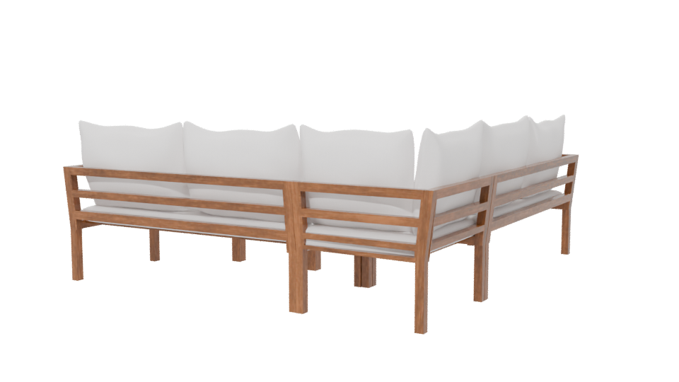 Stylish Outdoor Sofa Set 3D - Professional 3D Model Render 6