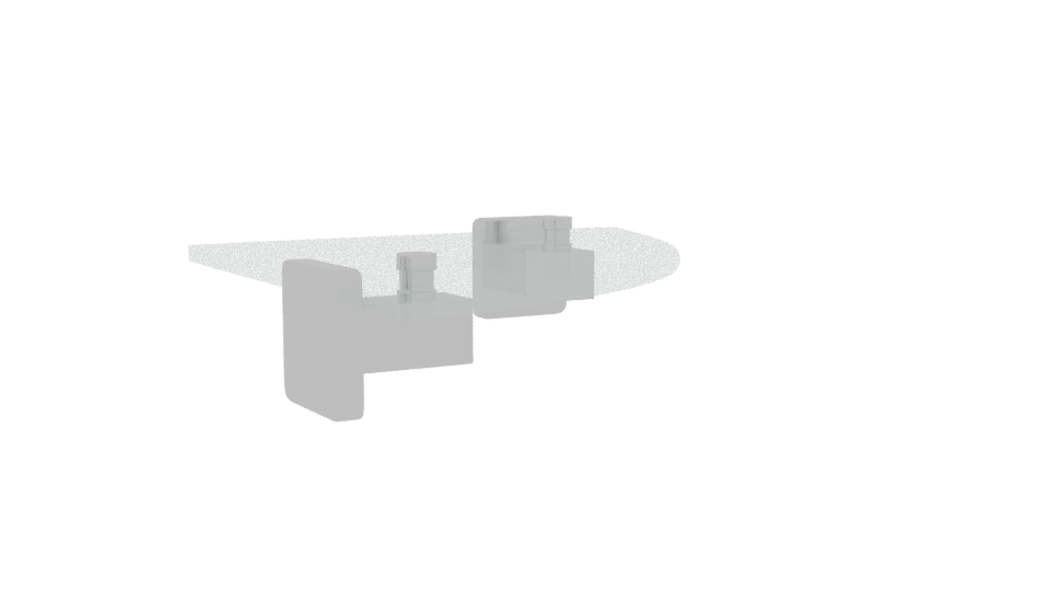 Contemporary Glass Corner Shelf 3D Model - Professional 3D Model Render 7