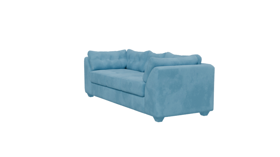 Sofa 3C Levante Blue Fabric Model - Professional 3D Model Render 13