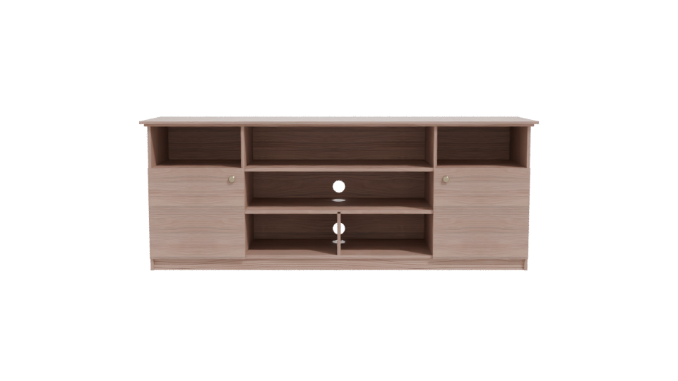 Stylish Wooden TV Stand 3D - Professional 3D Model Render 11