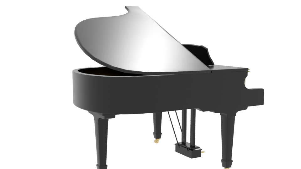 Elegant Grand Piano 3D Model - Professional 3D Model Render 7