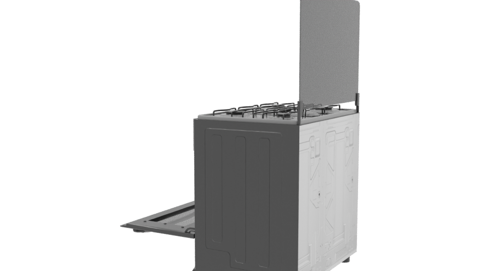 Stylish Gas Range Appliance 3D - Professional 3D Model Render 3