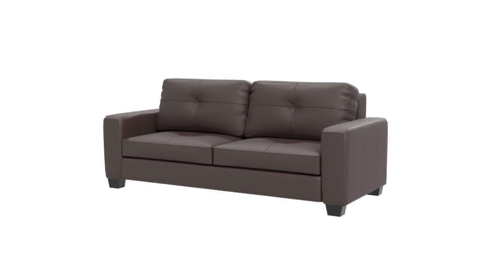 Stylish Brown Leather Sofa 3D - Professional 3D Model Render 12