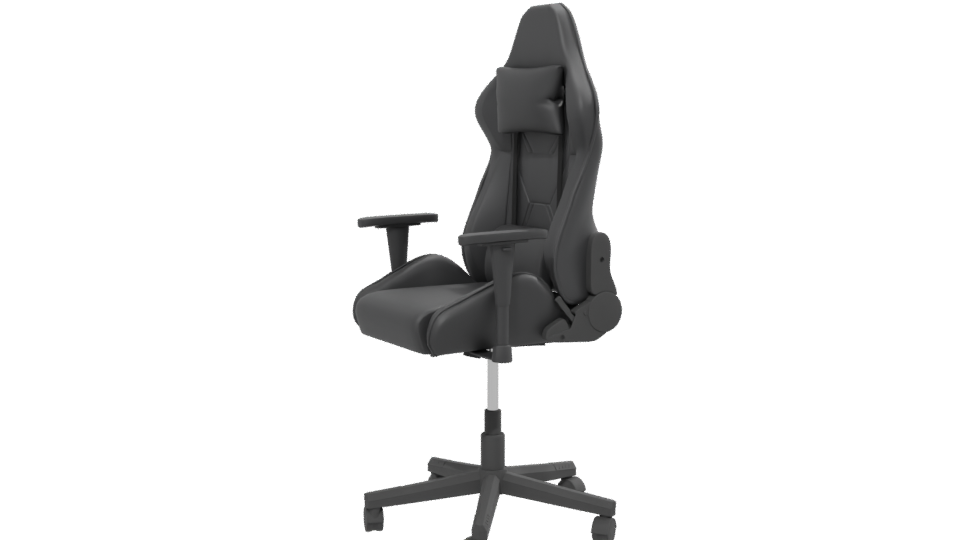 Gaming Chair Model with Green Accents - Professional 3D Model Render 13