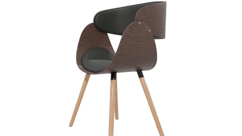 Stylish Modern Accent Chair 3D Model - Professional 3D Model Render 13