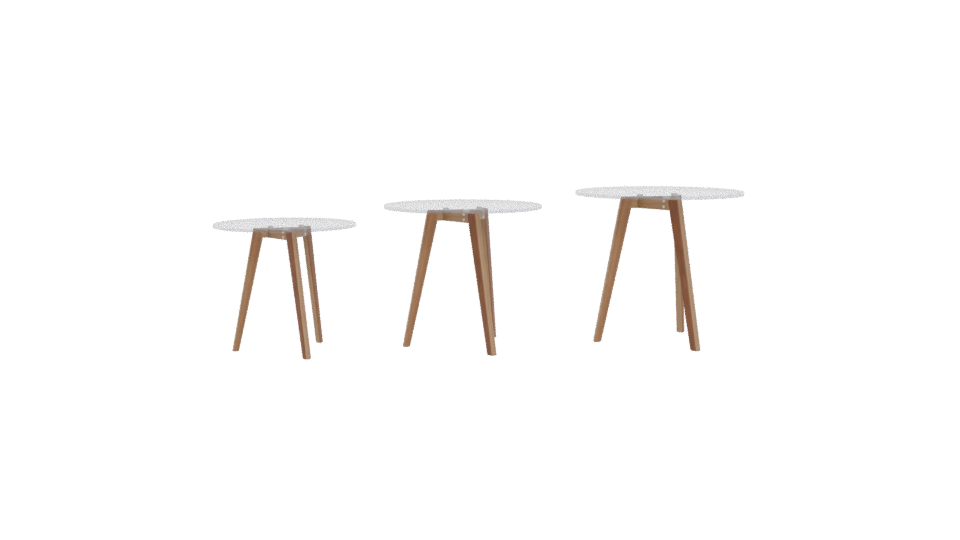 Elegant Coffee Table Set 3D - Professional 3D Model Render 5