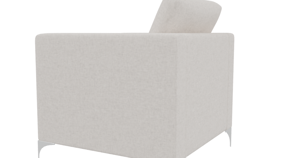 Minimalist Fabric Armchair 3D - Professional 3D Model Render 3