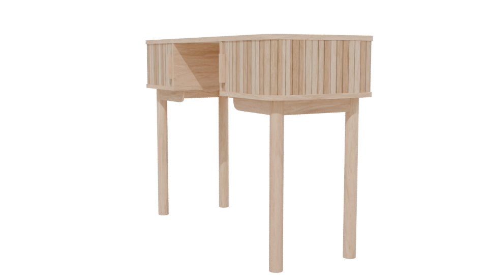 Stylish Wooden Desk Model 3D - Professional 3D Model Render 13