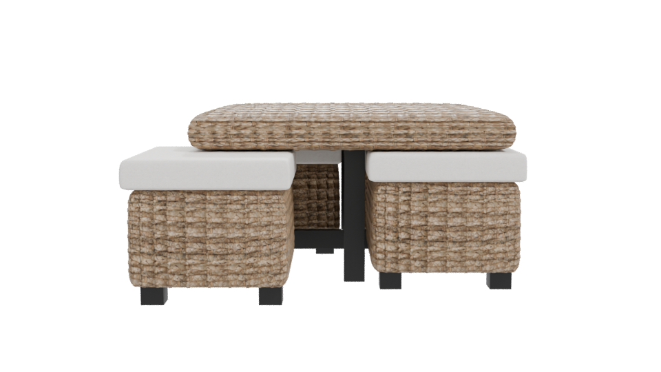 Stylish Outdoor Dining Table Set - Professional 3D Model Render 11