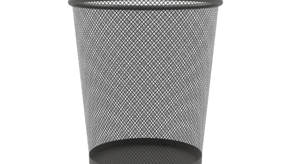 Stylish Wire Mesh Wastebasket 3D Model - Professional 3D Model Render 9