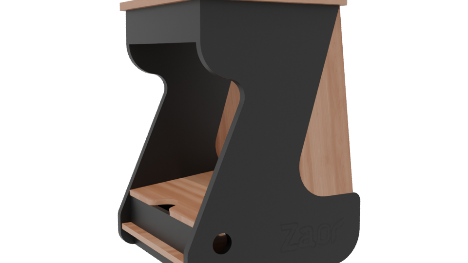 Modern Minimalist Display Shelf 3D - Professional 3D Model Render 7