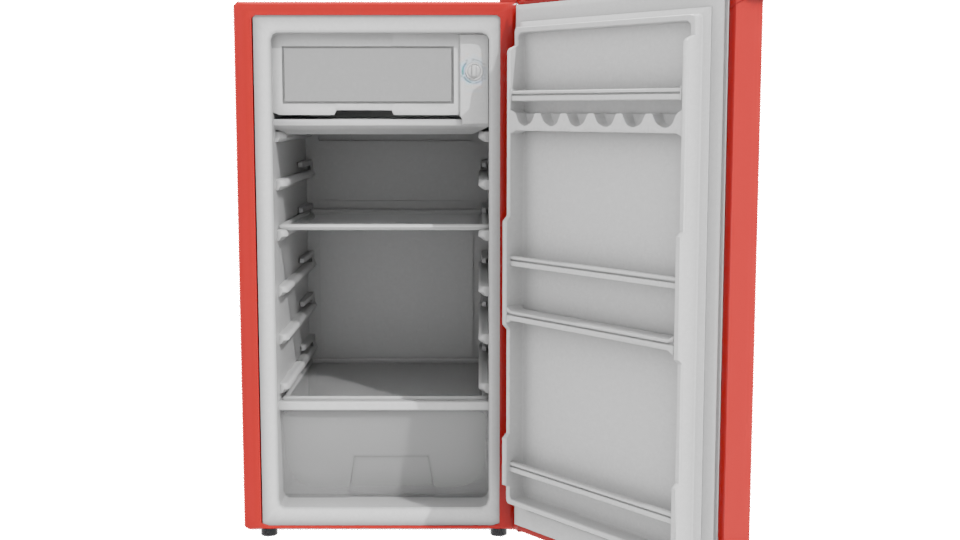 Classic Retro Refrigerator 3D Model - Professional 3D Model Render 11