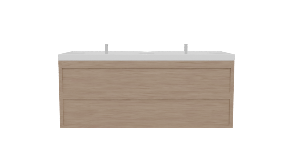 Stylish Double Sink Bathroom Model - Professional 3D Model Render 5