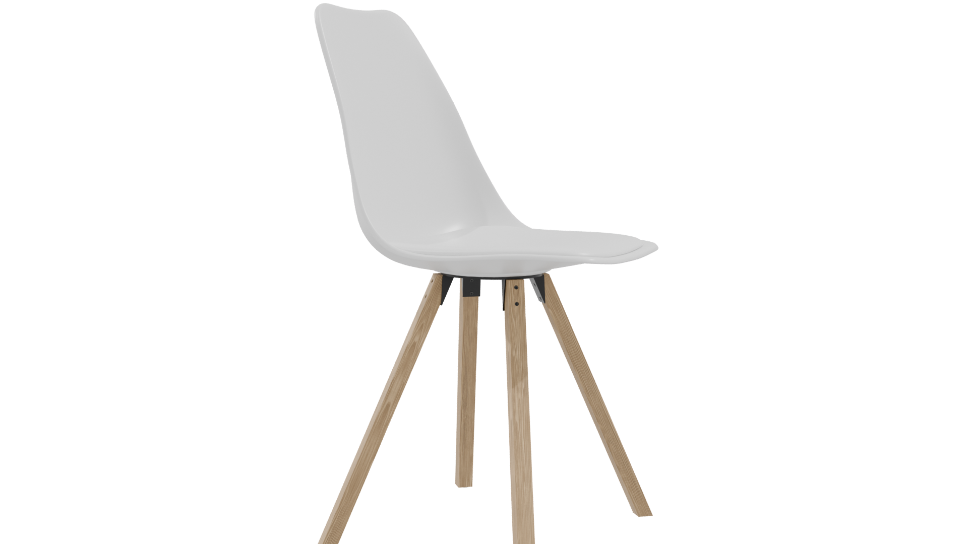 Glossy Modern Dining Chair 3D - Professional 3D Model Render 9