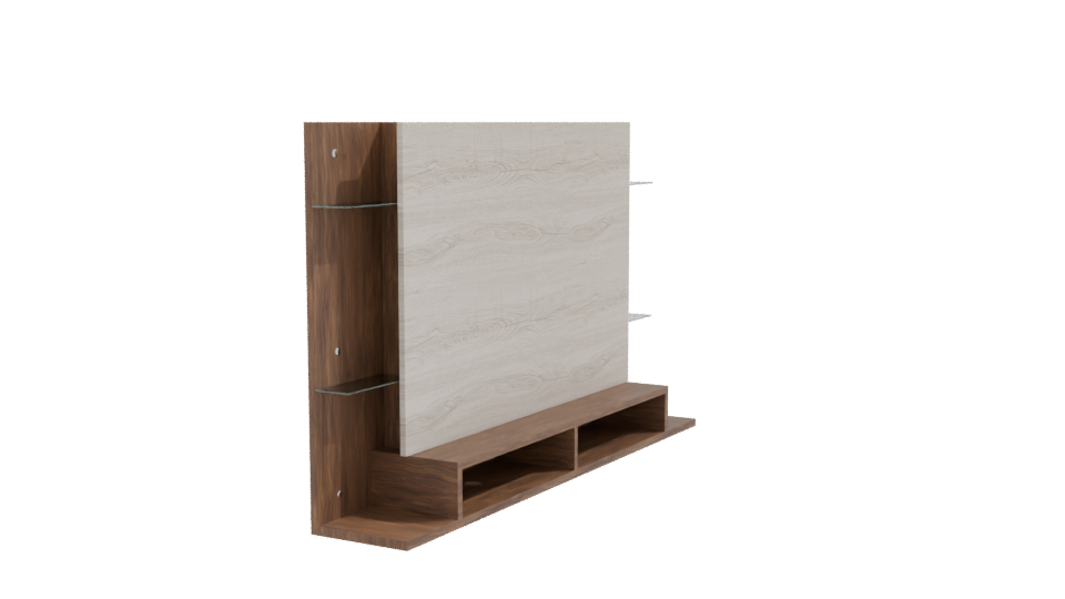 Stylish Wooden Display Unit 3D - Professional 3D Model Render 9
