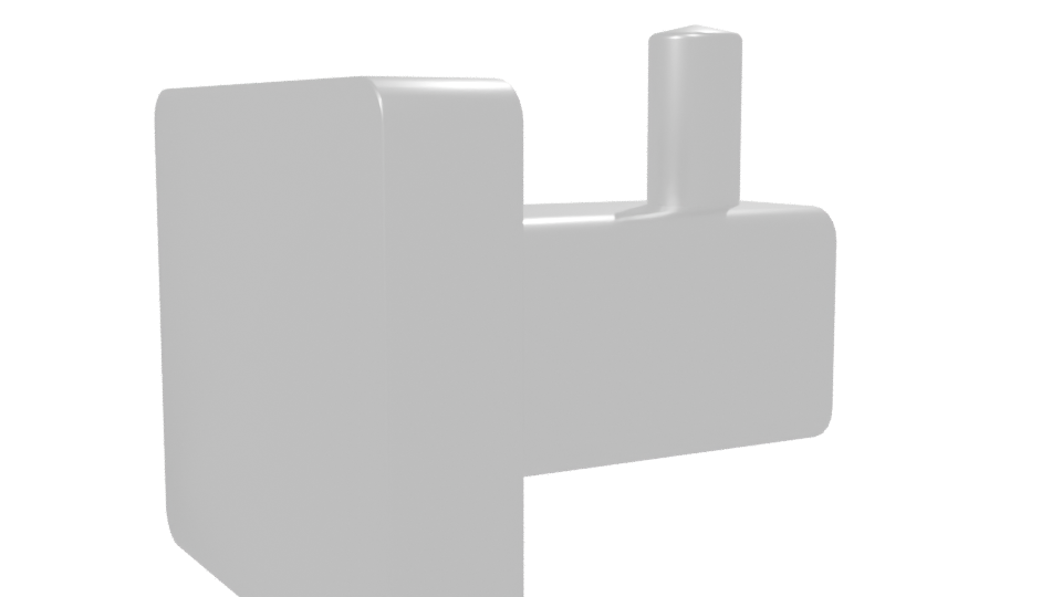 Stylish Minimalist Wall Hook Model - Professional 3D Model Render 7