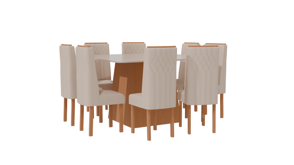 Elegant Dining Table Set 3D - Professional 3D Model Render 7