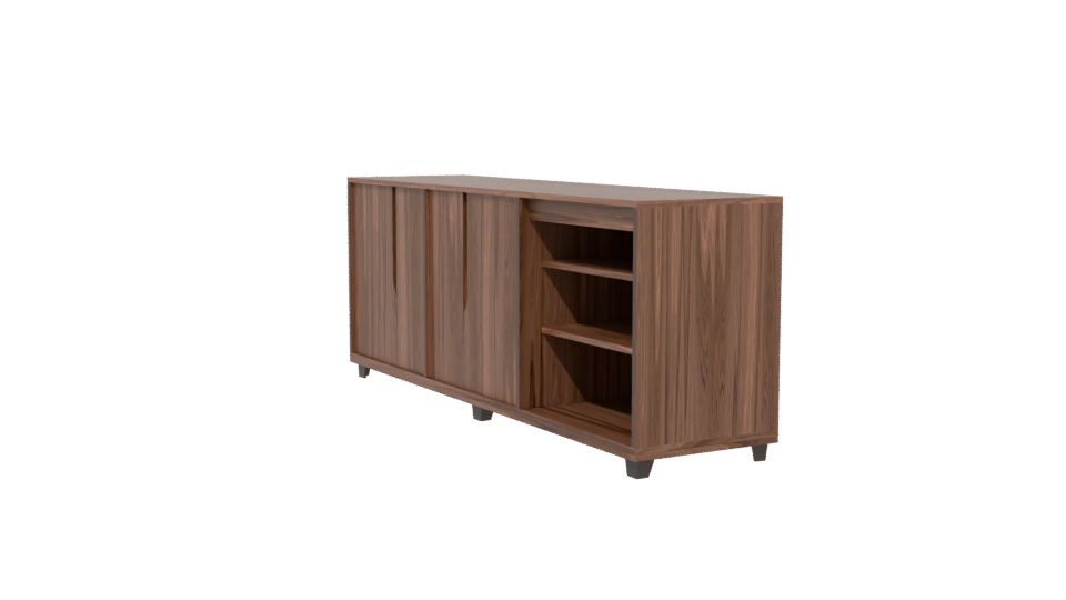 Stylish Wooden Cabinet Model - Professional 3D Model Render 13
