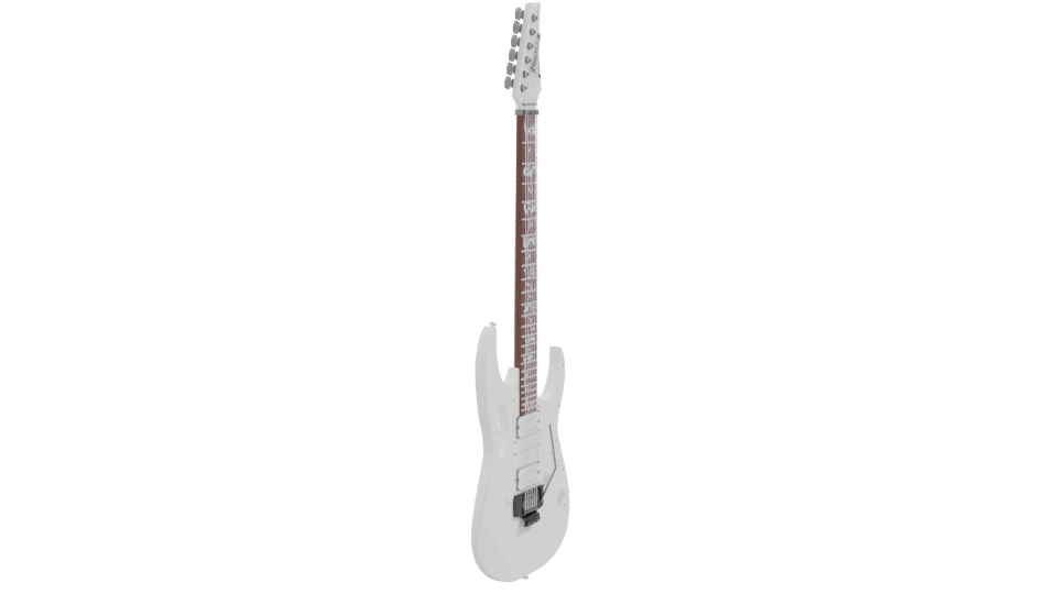 Stylized Electric Guitar 3D Model - Professional 3D Model Render 9