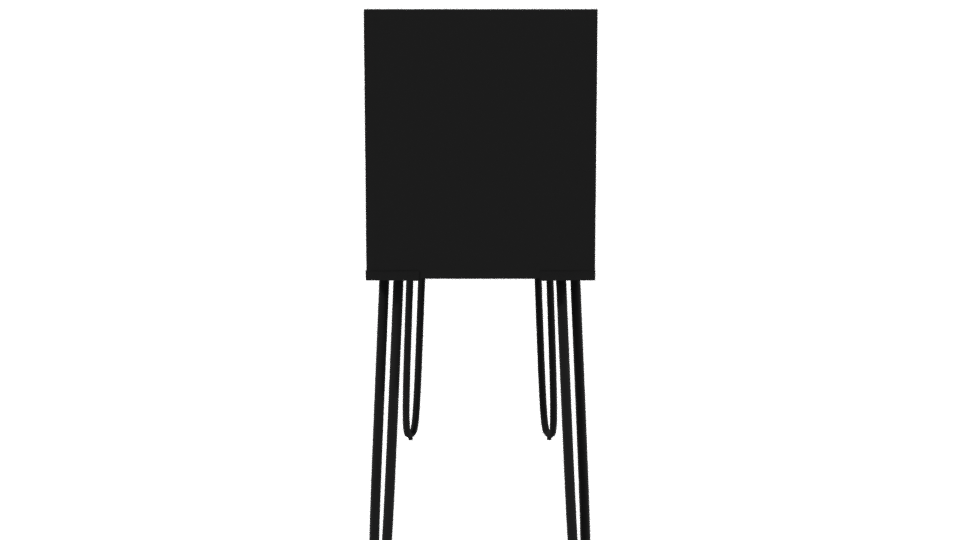 Vintage Wooden Storage Console 3D - Professional 3D Model Render 2