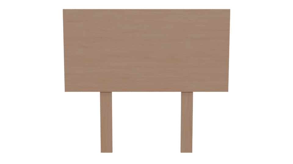 Stylish Blank Signboard Model - Professional 3D Model Render 5