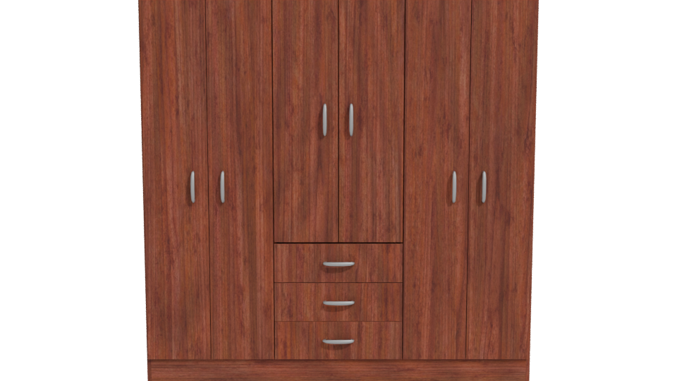 Stylish Wooden Wardrobe 3D Model - Professional 3D Model Render 11