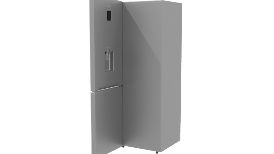 Stylish Dual Door Refrigerator Model - Professional 3D Model Render 3