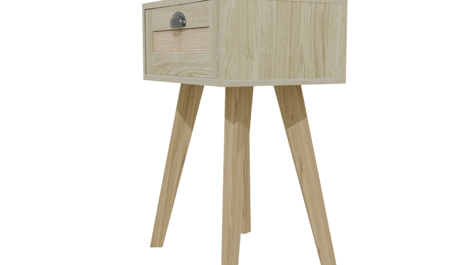 Stylish Wooden Nightstand 3D Model - Professional 3D Model Render 13