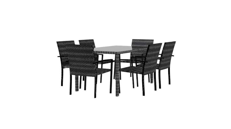 Stylish Outdoor Dining Set 3D - Professional 3D Model Render 3